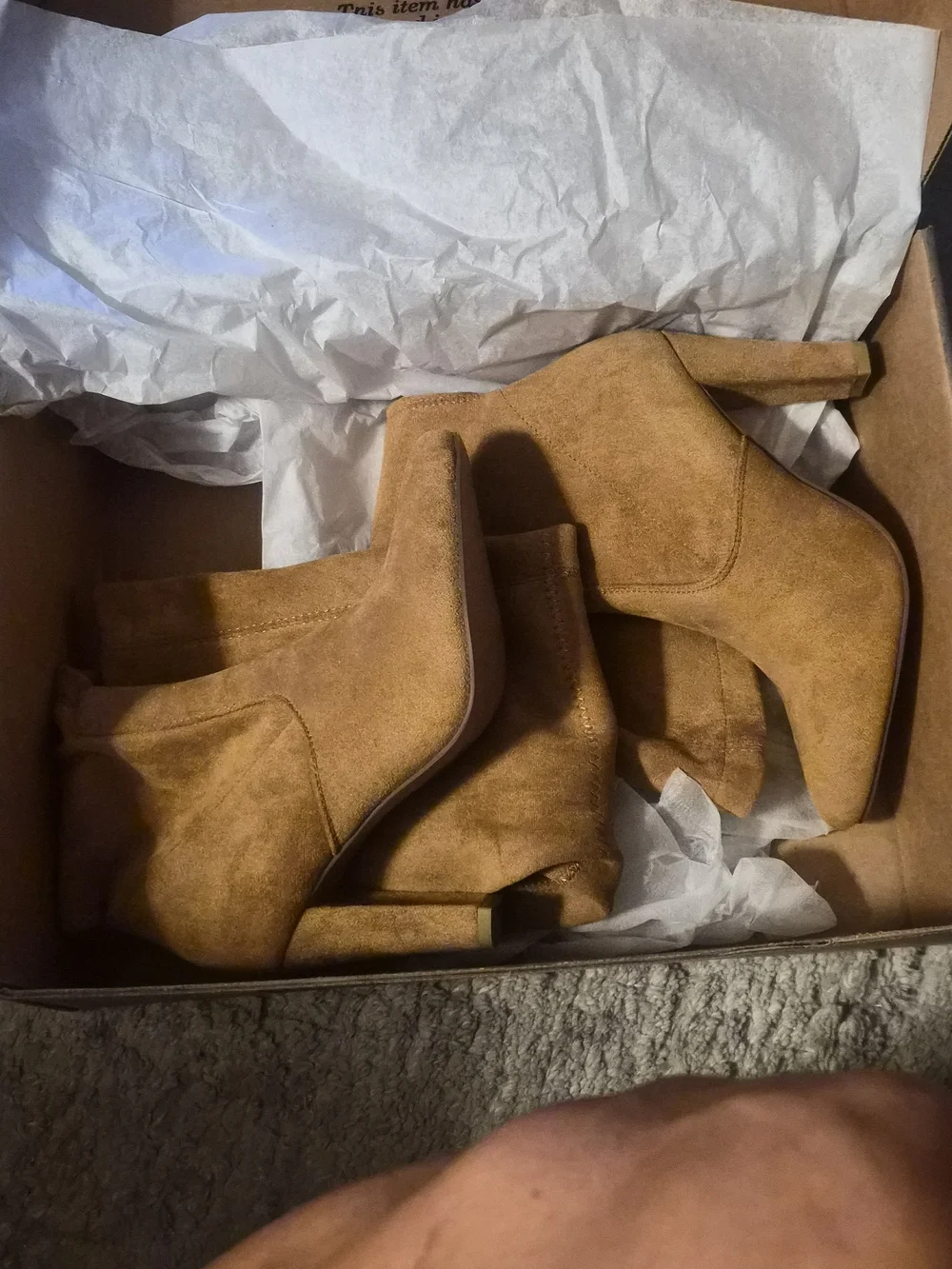 Over-the-Knee Suede Boots in Tan
